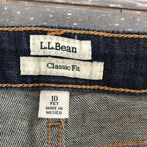 LL Bean Jeans 10P Womens Classic Fit Straight Leg Blue Mid Rise - Picture 7 of 10